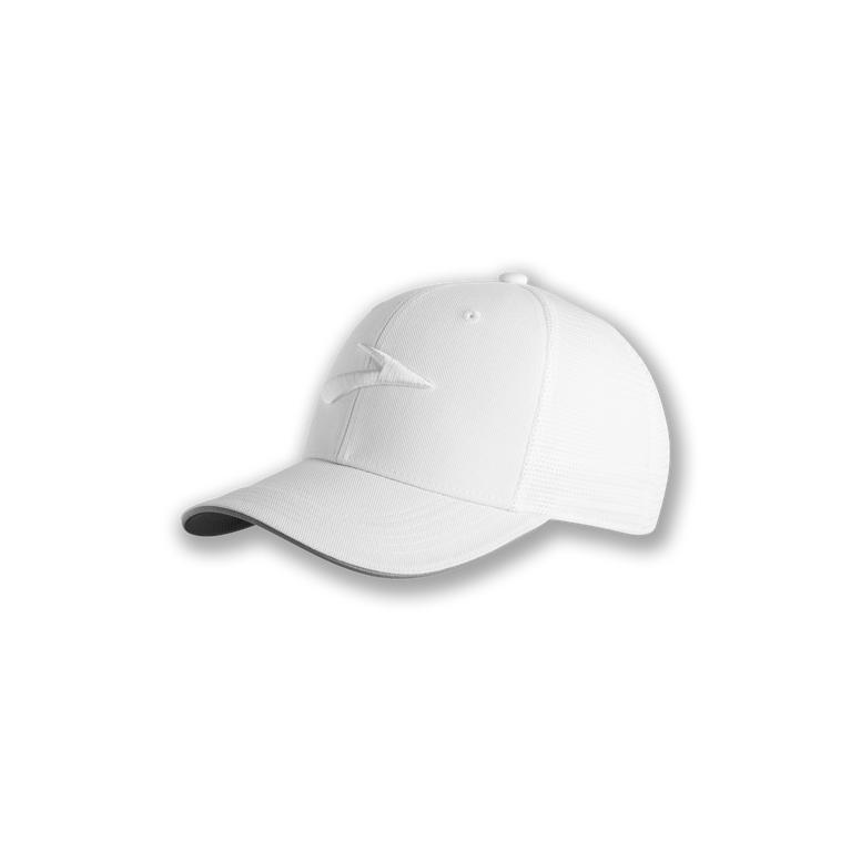 Brooks Men's DISCOVERY TRUCKER Running Hat - White/Path - Canada (GIZDJ-4912)